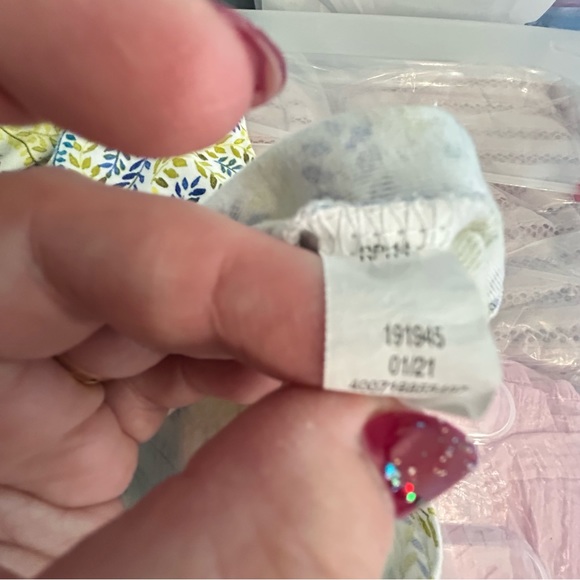 Croft & Barrow white blue green yellow ferns classic tee 100% cotton Size L - Picture 7 of 7